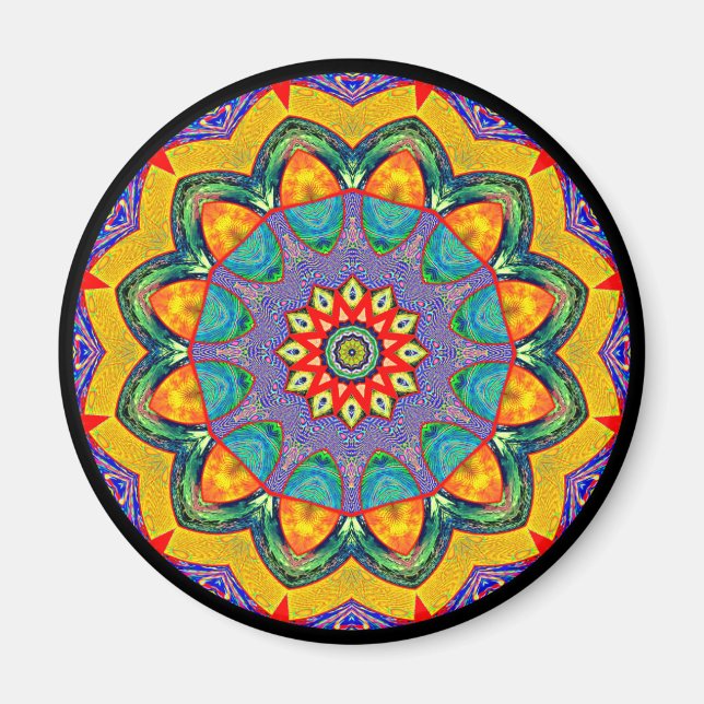 "Crystal Mandala Quilt" Magnet (Vorne)