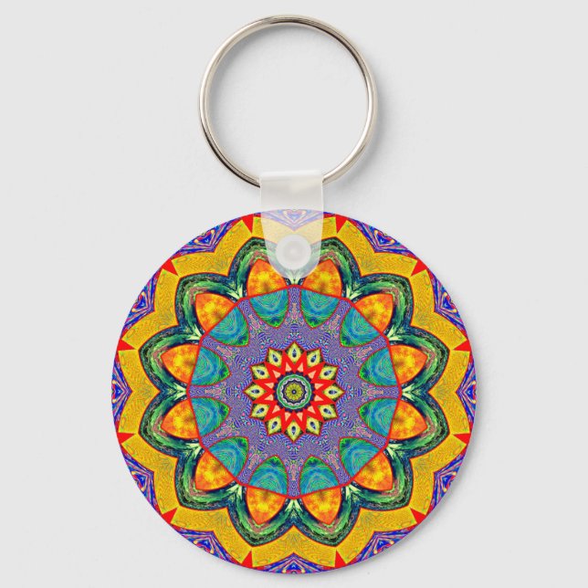 "Crystal Mandala Quilt" Schlüsselanhänger (Vorderseite)