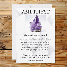 Crystal Meaning Card - Amethyst Feiertagskarte