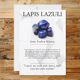 Crystal Meaning Card - Lapis Lazuli Feiertagskarte