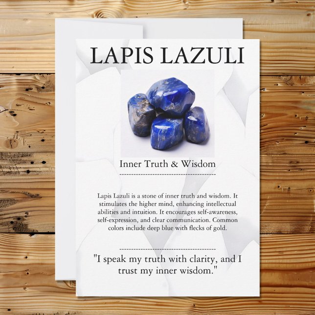 Crystal Meaning Card - Lapis Lazuli Feiertagskarte (Von Creator hochgeladen)