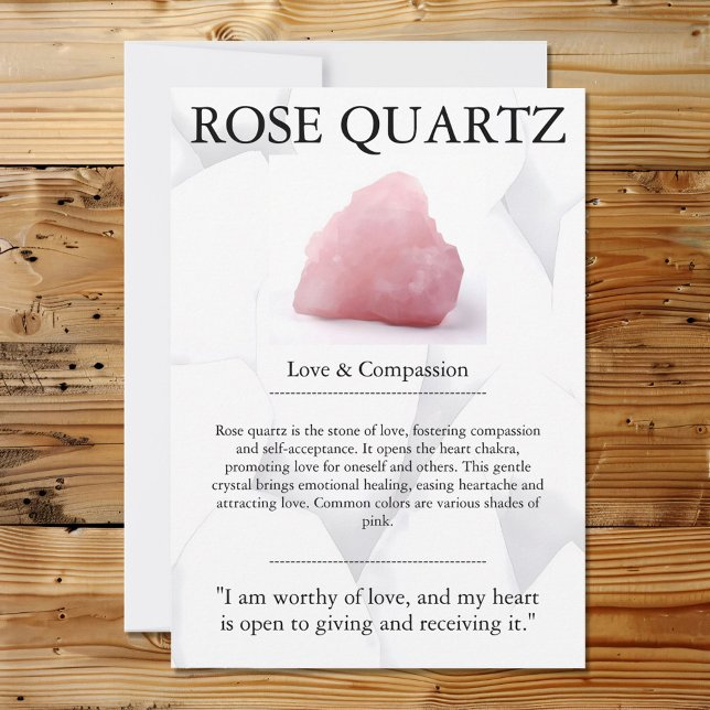 Crystal Meaning Card - Rose Quarz Feiertagskarte (Von Creator hochgeladen)