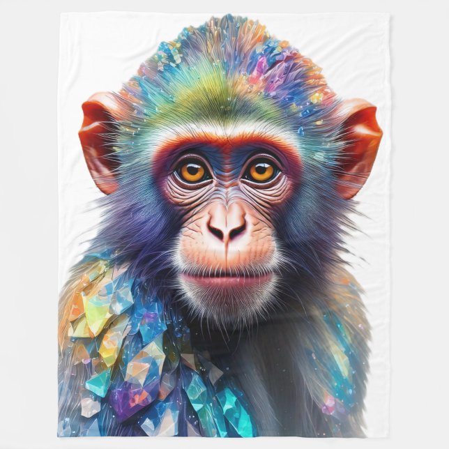 Crystal Monkey Fleecedecke (Vorderseite)