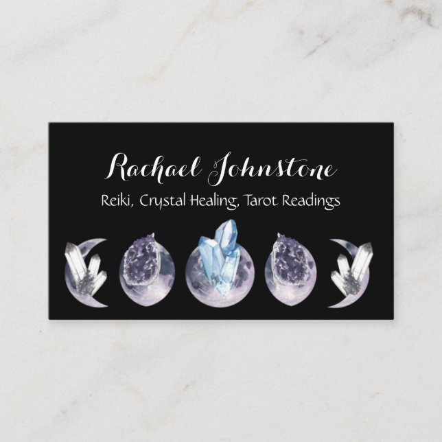 Crystal Moon Business Card Visitenkarte (Vorderseite)