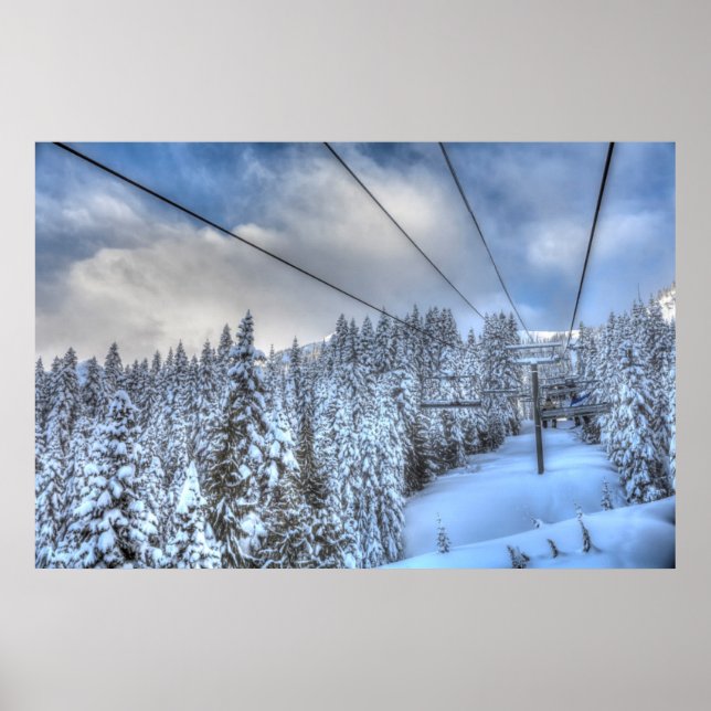 Crystal Mountain Ski Resort, nahe dem Berg Rainier Poster (Vorne)