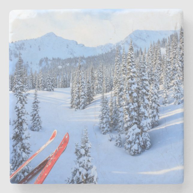 Crystal Mountain Ski Resort, nahe dem Berg Rainier Steinuntersetzer (Vorderseite)