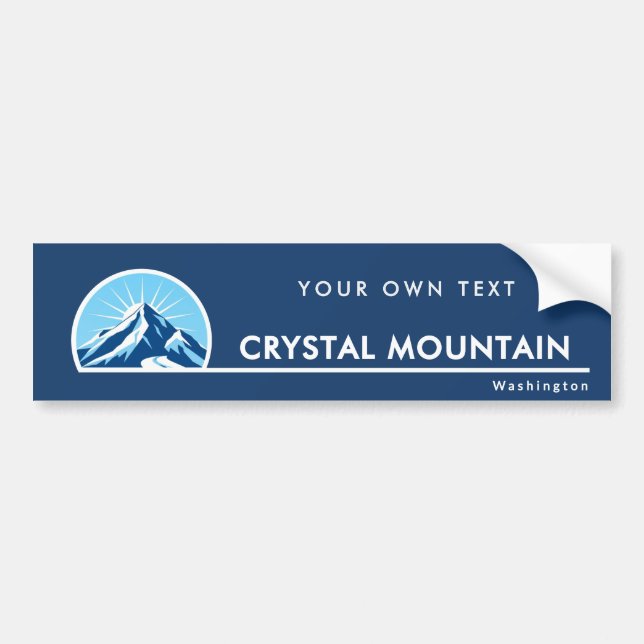 Crystal Mountain Washington ski Bumper Sticker Autoaufkleber (Vorne)
