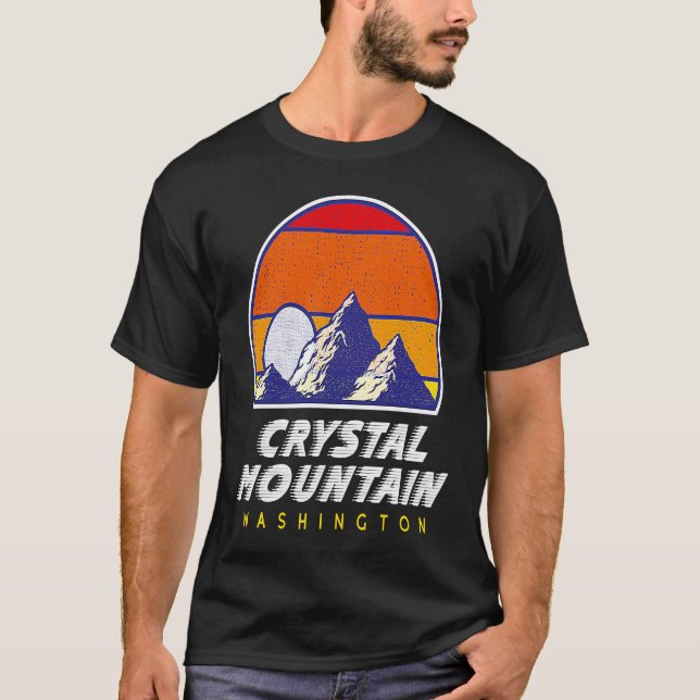 Crystal Mountain Washington  USA Ski Resort  BACK  T-Shirt (Vorderseite)