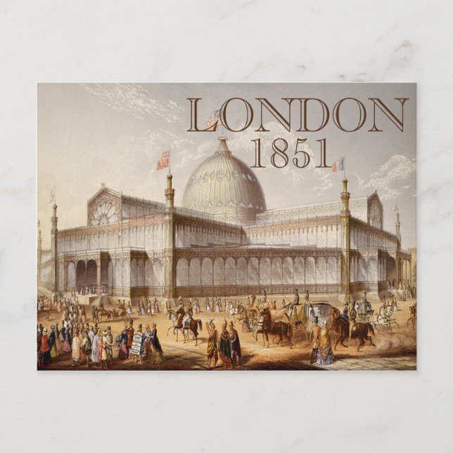 Crystal Palace London World's Fair Postkarte (Vorderseite)