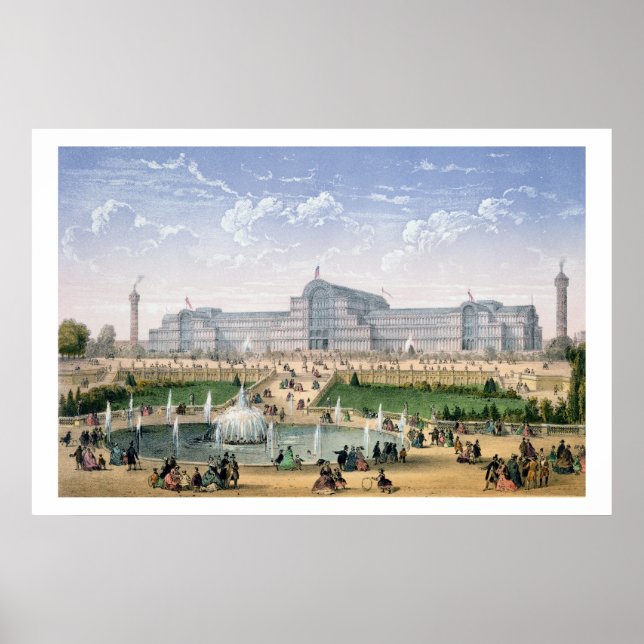 Crystal Palace, Sydenham, c.1862 (color litho) Poster (Vorne)