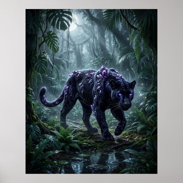 Crystal Panther Night Glow Poster (Vorne)