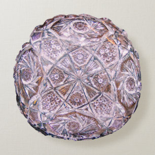CRYSTAL PILLOW 2 VIOLET RUNDES KISSEN