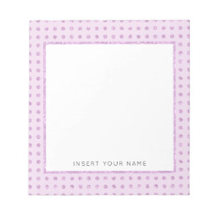 Crystal Pink Personalisiert Notepad 5,5" x 6" Notizblock