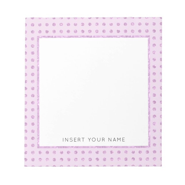 Crystal Pink Personalisiert Notepad 5,5" x 6" Notizblock (Vorderseite)