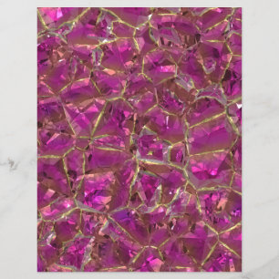 Crystal Pink und Gold Scrapbook Paper