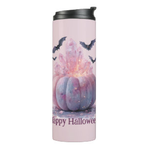Crystal Pumpkin Happy Halloween Ästhetik Thermosbecher