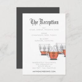 Crystal Punch Bowl Empfang Umschließkarte RSVP Karte