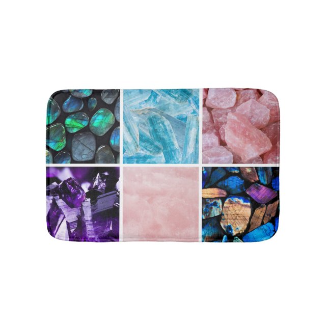 Crystal Rainbow Gemstone Bath Mat Badematte (Vorderseite)