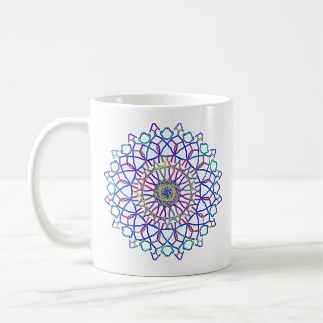 Crystal Rainbow Mandala Kaffeetasse (Links)