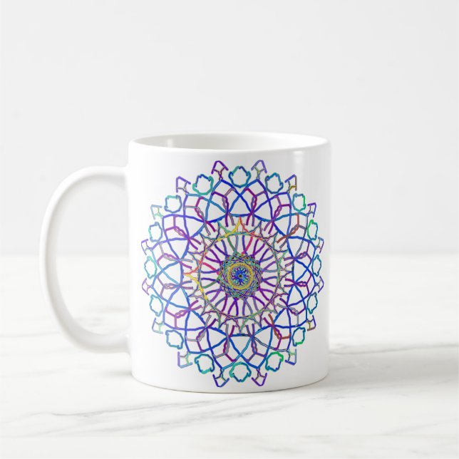Crystal Rainbow Mandala Kaffeetasse (Links)