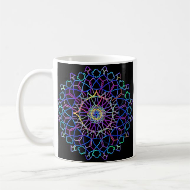 Crystal Rainbow Mandala Kaffeetasse (Links)
