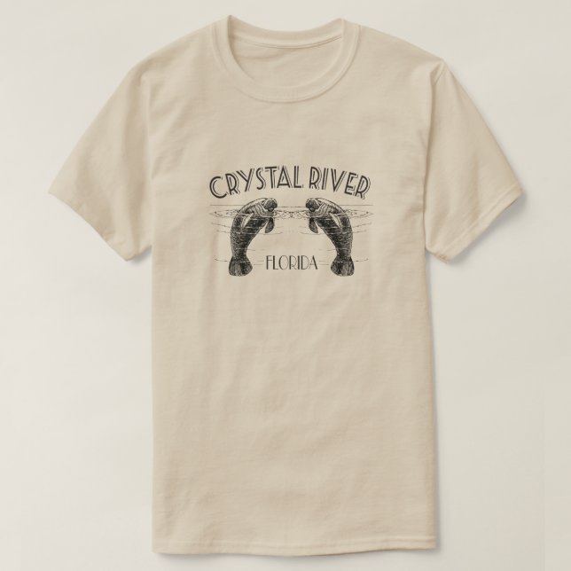 Crystal River Florida Manatee T-Shirt (Design vorne)