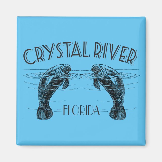 Crystal River Florida mit Manateen Magnet (Vorne)