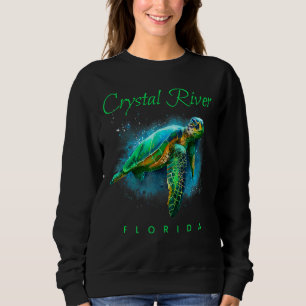 Crystal River Florida Wasserfarbenschildkröte Sweatshirt