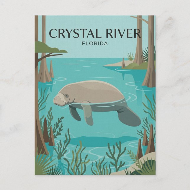 Crystal River USA Postkarte (Vorderseite)