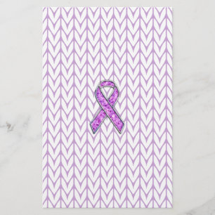 Crystal Rosa Ribbon Awareness Strick Briefpapier