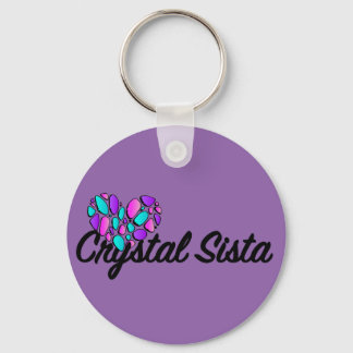 Crystal Sista Round Schlüsselanhänger (schwarz)