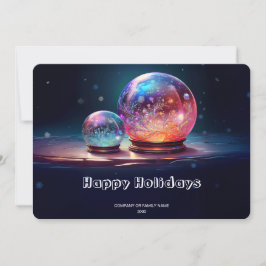 Crystal Snowballs Christmas Holiday Card Feiertagskarte