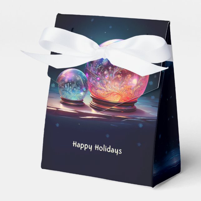 Crystal Snowballs Christmas Holiday Gift Box Geschenkschachtel (Vorderseite)