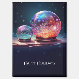 Crystal Snowballs Holiday Magnet