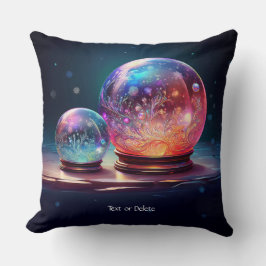 Crystal Snowballs Holiday Throw Pillow Kissen