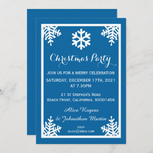 Crystal Snowflake Christmas Party Invitation Einladung