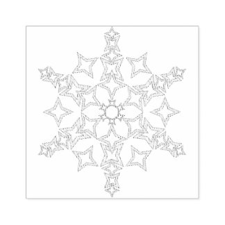 Crystal Snowflake Gummistempel