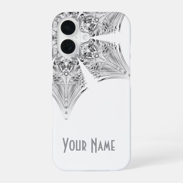 Crystal Snowflake - iPhone 16 Hülle (Rückseite)