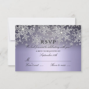 Crystal Snowflake Lila Winter UAWG RSVP Karte