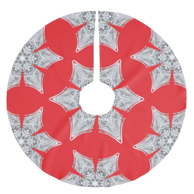 Crystal Snowflake - Polyester Weihnachtsbaumdecke (Vorderseite)