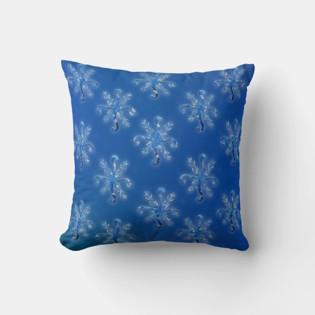 Crystal Snowflakes Kissen (Vorderseite)