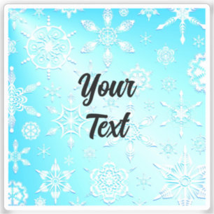 Crystal Snowflakes Pattern Aufkleber