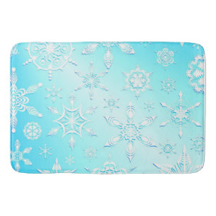 Crystal Snowflakes Pattern Badematte