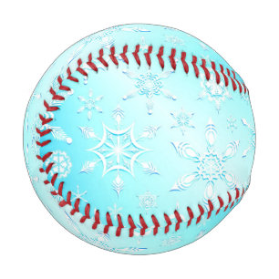 Crystal Snowflakes Pattern Baseball