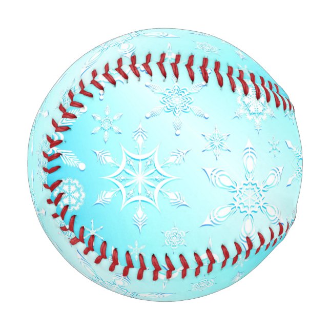 Crystal Snowflakes Pattern Baseball (Vorderseite Links)