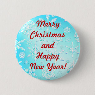 Crystal Snowflakes Pattern Button