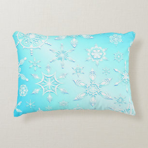 Crystal Snowflakes Pattern Dekokissen