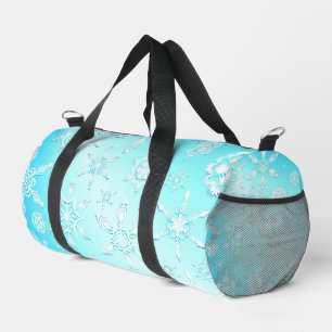 Crystal Snowflakes Pattern Duffle Bag