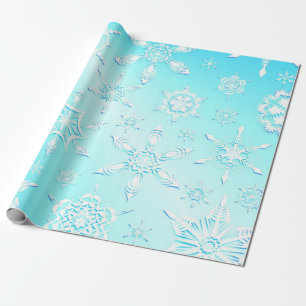 Crystal Snowflakes Pattern Geschenkpapier
