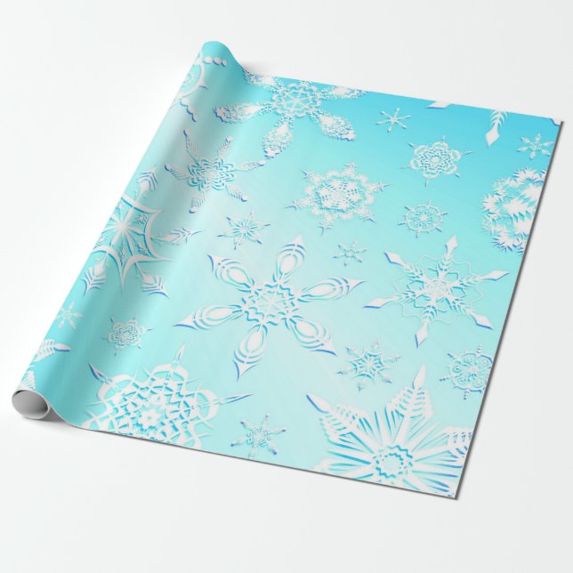Crystal Snowflakes Pattern Geschenkpapier (Ungerollt)